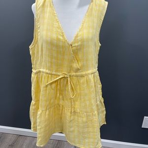 NWT Suzanne Betro Yellow Shirt Medium C9